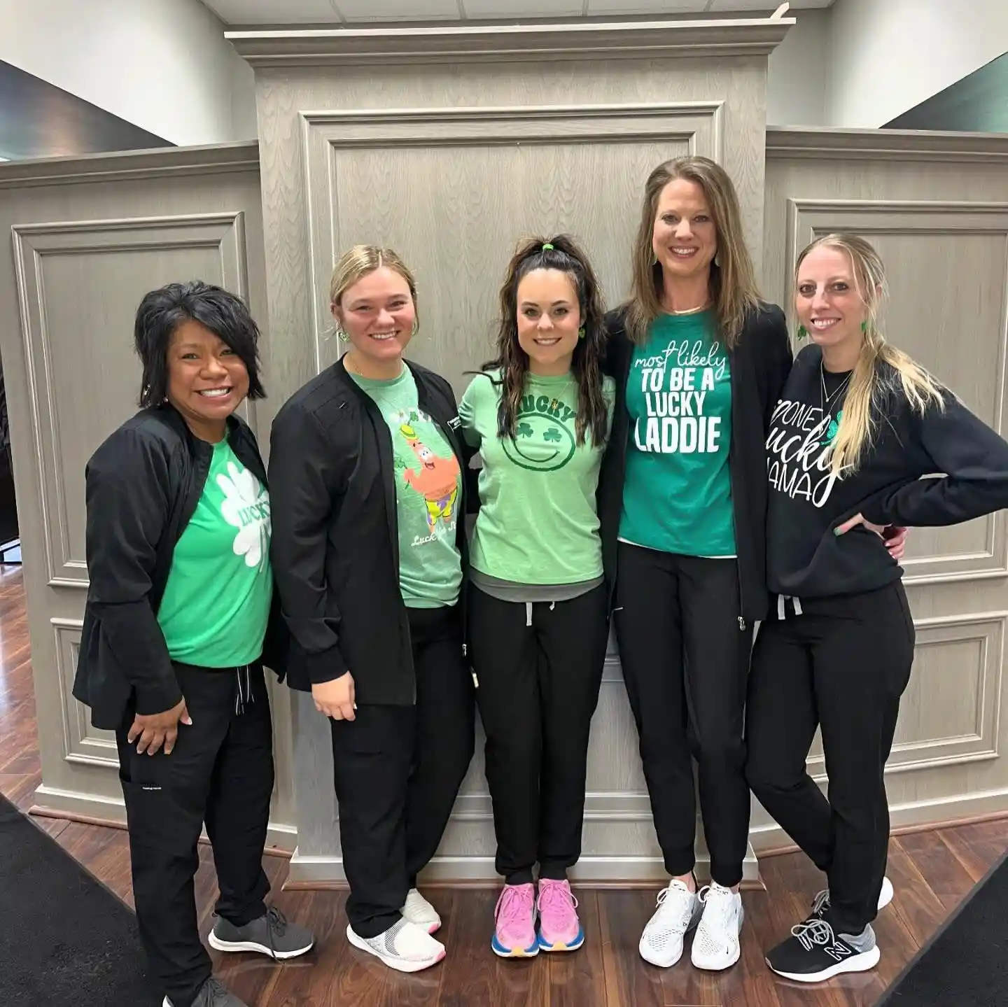 Orthodontic Associates staff on St. Patrick's Day